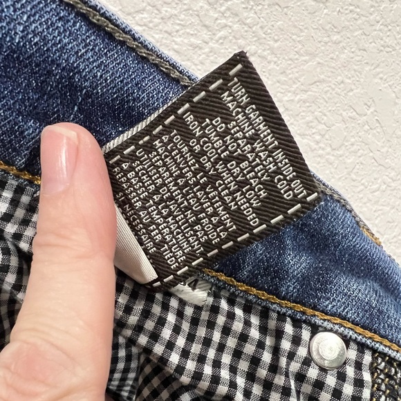 7 For All Mankind Standard Distressed Straight Leg Jeans - Picture 13 of 16